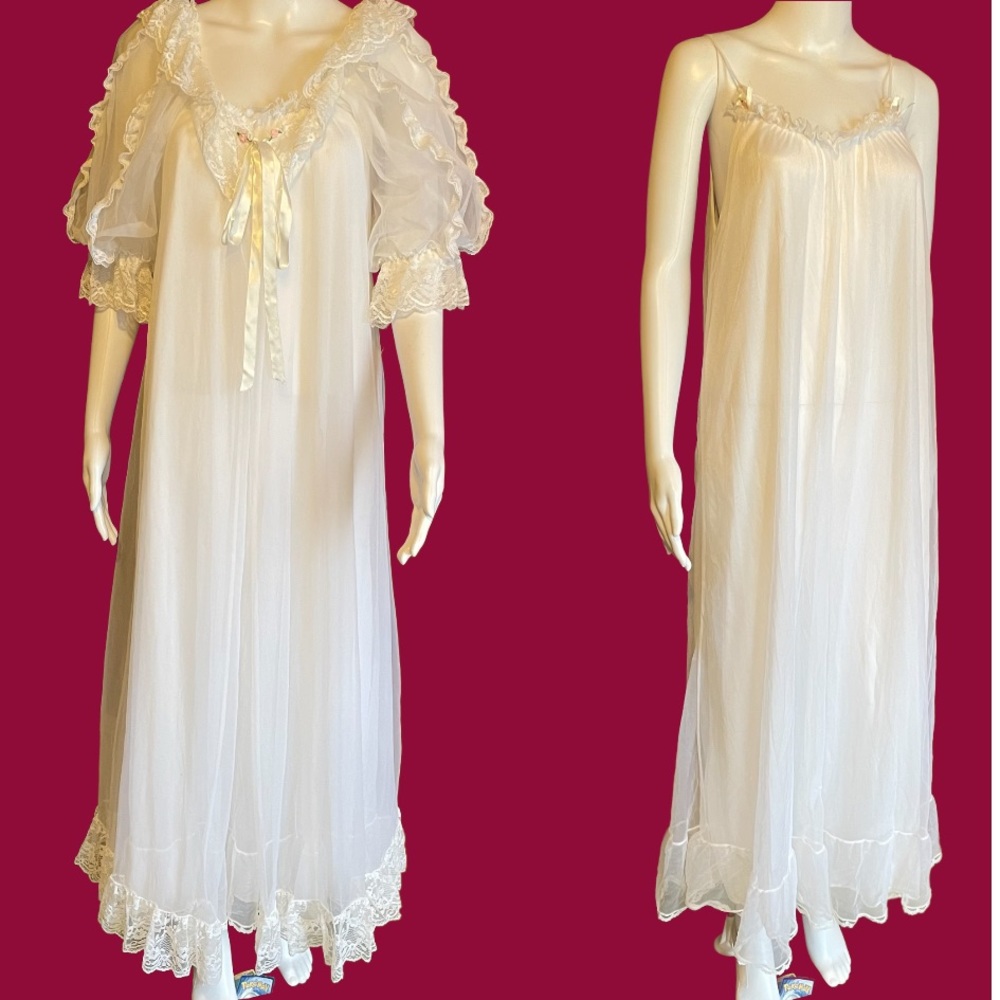 Vintage Tosca Bridal Peignoir set size small